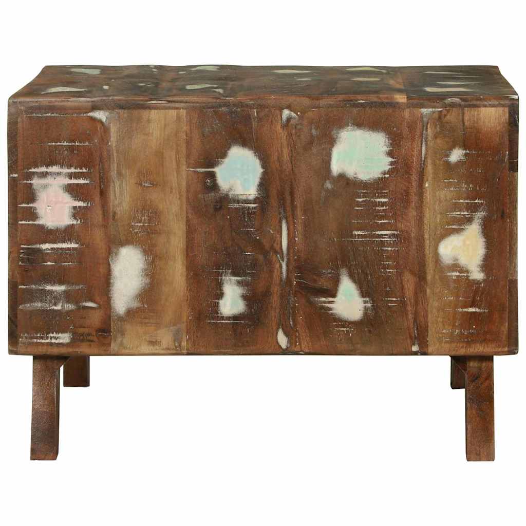 Coffee Table Multicolour 50 x 50 x 35 cm Solid reclaimed wood